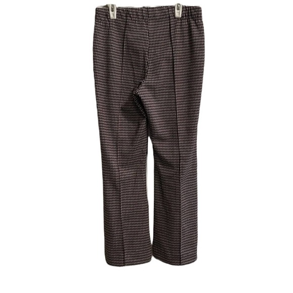 Eva Franco Houndstooth Flare Pants Size Medium - Picture 6 of 9
